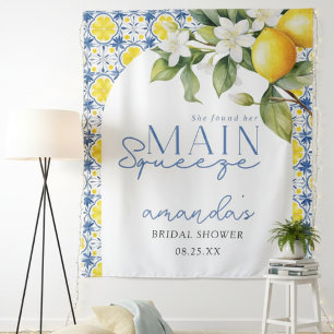 Main Squeeze Bridal Shower Photo Backdrop Tapestry