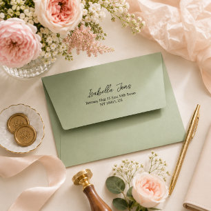 Main Squeeze Bridal Shower Sagegreen Pattern Envelope