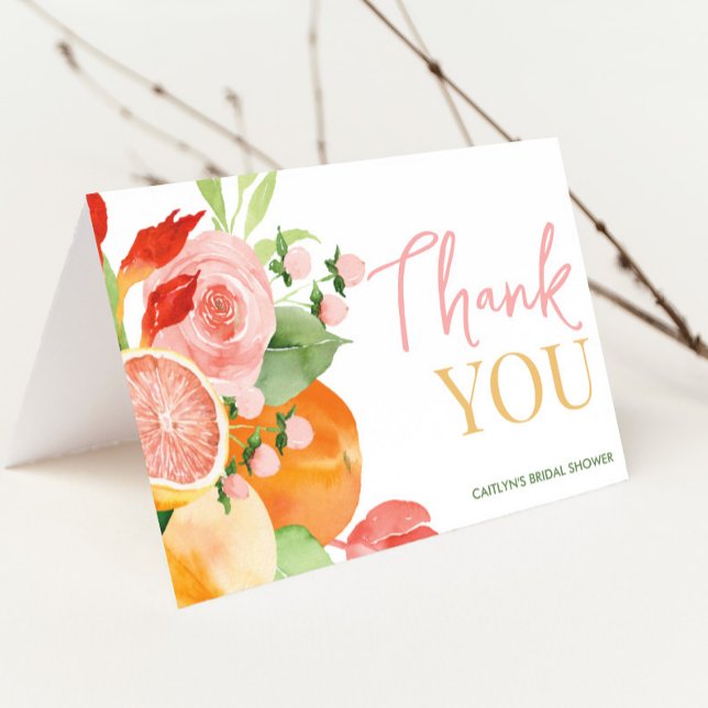 Main Squeeze Bridal Shower Thank You Card (Creator Uploaded)
