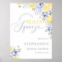 Main Squeeze Bridal Shower Welcome Sign DIGITAL