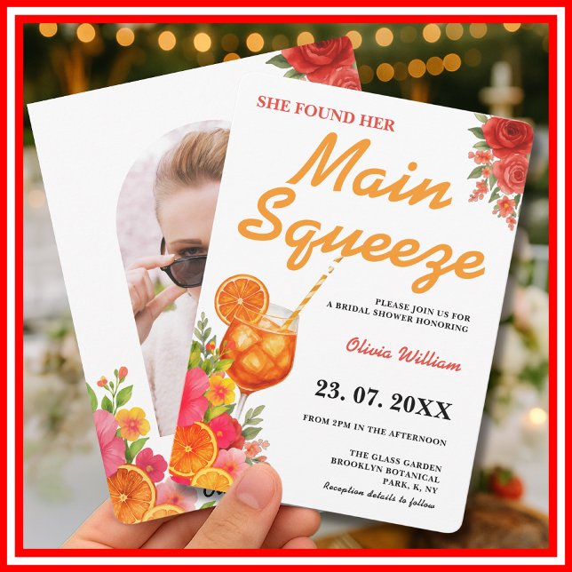 Main Squeeze | Chic Citrus Bridal Shower Invitation (Creator Uploaded)
