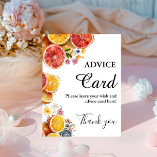 Main Squeeze Citrus  Advice bridal shower sign