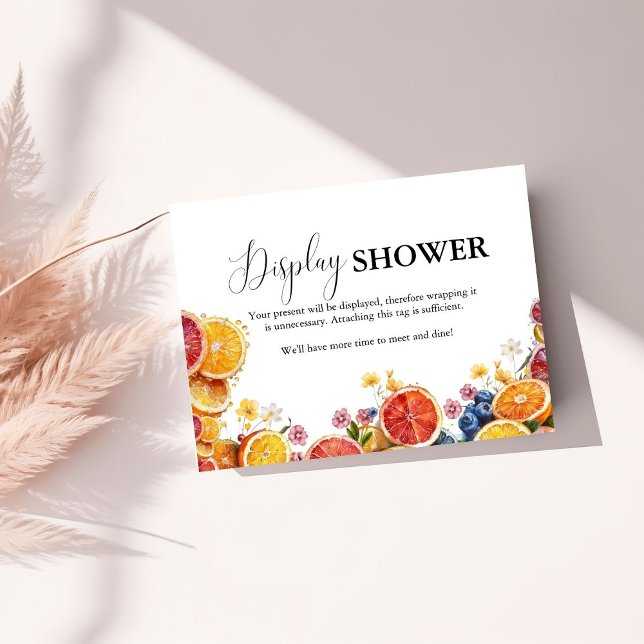 Main Squeeze Citrus bridal shower DIsplay  Enclosure Card (Creator Uploaded)