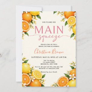 Main Squeeze Citrus Bridal Shower Invitation