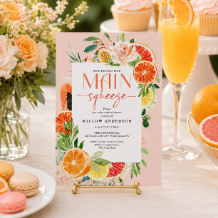 Main Squeeze Citrus Bridal Shower Invitation