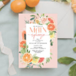 Main Squeeze Citrus Bridal Shower Invitation<br><div class="desc">This tropical citrus design features modern elegant fonts (easily change the colours!) and a bouquet of blush florals and tropical citrus fruit including lemon,  lime,  orange,  grapefruit,  and papaya! . See the entire collection for more matching items!</div>