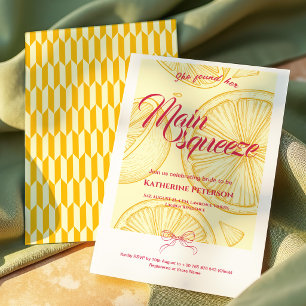 Main Squeeze Citrus Bridal Shower Lemon Bright Invitation