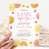 Main Squeeze Citrus Bridal Shower Lemon Bright Invitation