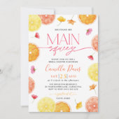 Main Squeeze Citrus Bridal Shower Lemon Bright Invitation (Front)