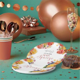 Main Squeeze Citrus Bridal Shower  Paper Plate