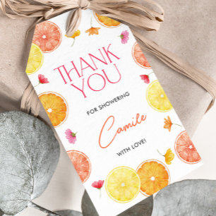 Main Squeeze Citrus Bridal Shower Rectangle Favour Gift Tags