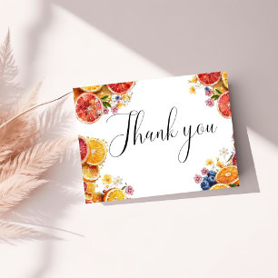 Main Squeeze Citrus Bridal Shower Thank You Card