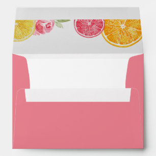 Main Squeeze Citrus Floral Bridal Shower Envelope