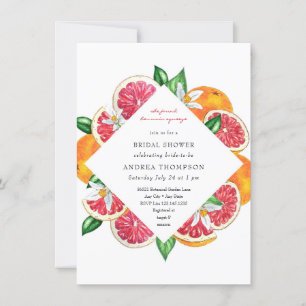 Main Squeeze   Citrus   Floral Bridal Shower Invitation