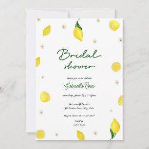 Main Squeeze Citrus Lemon Bridal Shower Invitation