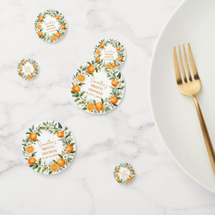 Main Squeeze Citrus Orange Bridal Shower Confetti