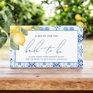 Main Squeeze Citrus Recipe for the Bride to Be Enclosure Card