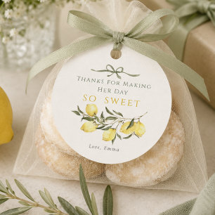 Main Squeeze Citrus Sage Bridal Shower Favour Tags