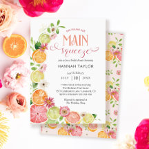 Main Squeeze Citrus Summer Bridal Shower