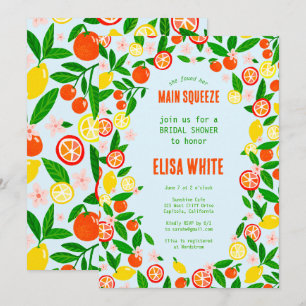 MAIN SQUEEZE Citrus Summer Bright BRIDAL SHOWER Invitation