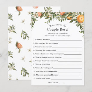 Main Squeeze Citrus Who Knows the Couple Best Game Invitation