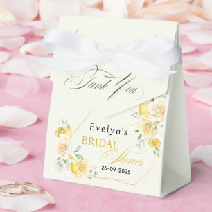 Main Squeeze Elegant Lemon Floral Bridal Shower  Favour Box
