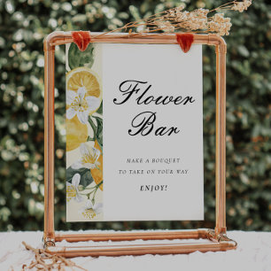 Main Squeeze Flower Bar Bridal Shower Sign