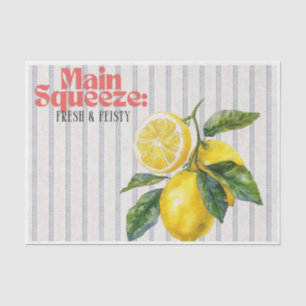 Main Squeeze Fresh & Feisty Lemon Kitchen Decor Tissue Paper