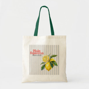 Main Squeeze Fresh & Feisty Lemon Kitchen Decor Tote Bag