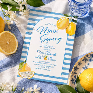 Main Squeeze Italian Lemon Bridal Shower Invitatio Invitation