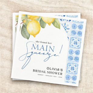 Main Squeeze Italian Lemon Bridal Shower Napkin
