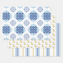 Main Squeeze Lemon Blue Tiles Bright Bridal Shower