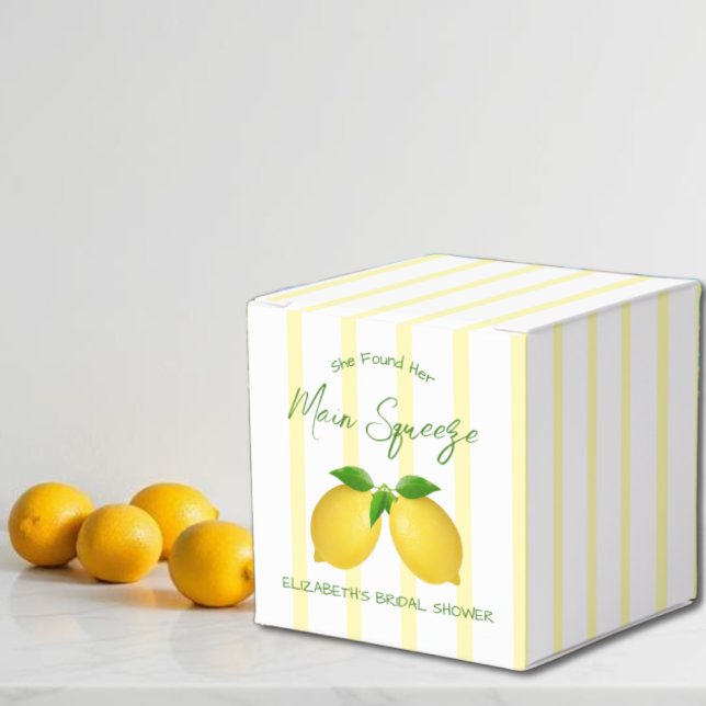 Main Squeeze Lemon Bridal Shower Favour Box (Creator Uploaded)