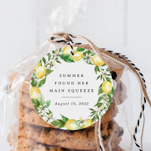 Main Squeeze Lemon Bridal Shower Favour Tags