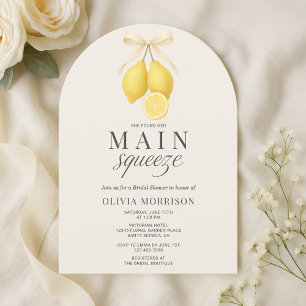 Main Squeeze Lemon Bridal Shower Invitation