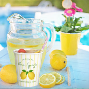 Main Squeeze Lemon Bridal Shower Paper Cups
