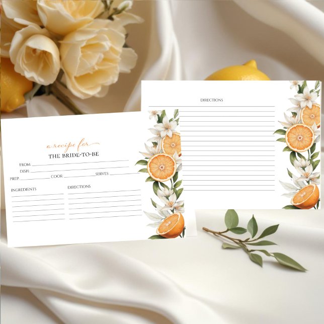 Main Squeeze | Lemon Bridal Shower Recipe Cards (Creator Uploaded)