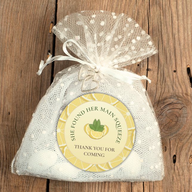 Main Squeeze Lemon Bridal Shower Sticker (Creator Uploaded)