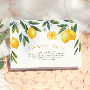 Main Squeeze Lemon Bridal Shower Thank You Card
