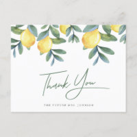 Main Squeeze Lemon bridal shower Thank you