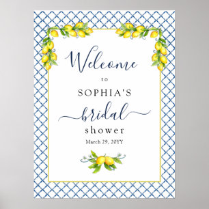 Main squeeze Lemon Bridal shower Welcome Poster
