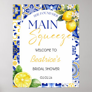 Main Squeeze Lemon Bridal Shower Welcome Sign