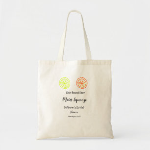 Main Squeeze lemon citrus bridal shower add name d Tote Bag