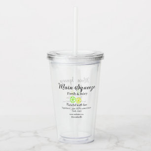 Main squeeze lemon juice homemade business name acrylic tumbler