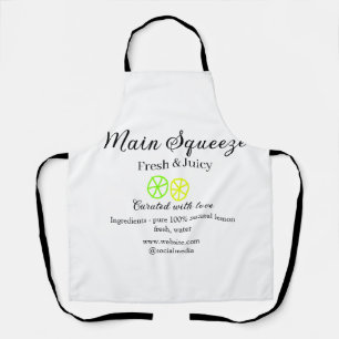 Main squeeze lemon juice homemade business name apron