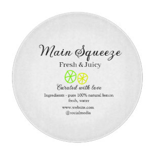 Main squeeze lemon juice homemade business name cutting board