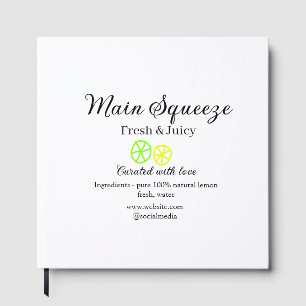 Main squeeze lemon juice homemade business name guest book