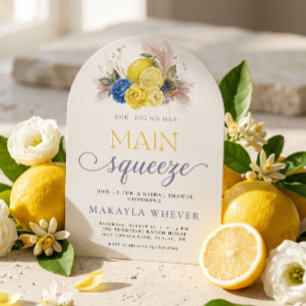 Main Squeeze Lemon Mediterranean Bridal Shower Invitation