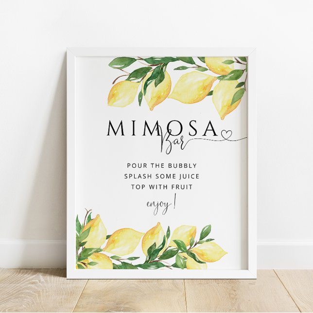 Main Squeeze Lemon Mimosa Bar Drink Sign (Creator Uploaded)