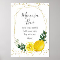 Main squeeze lemon Mimosa Bar Sign